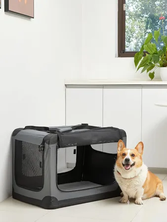 Amazon Basics 4-Door Folding Soft Dog Crate
