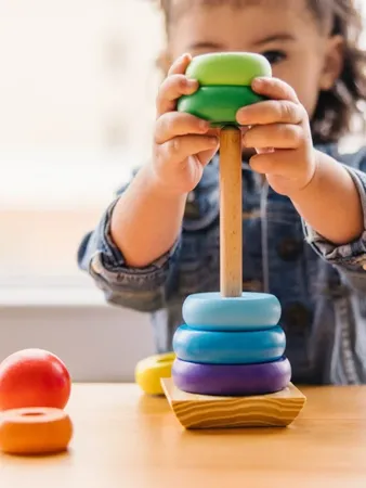 Melissa & Doug Wooden Stacking Rings