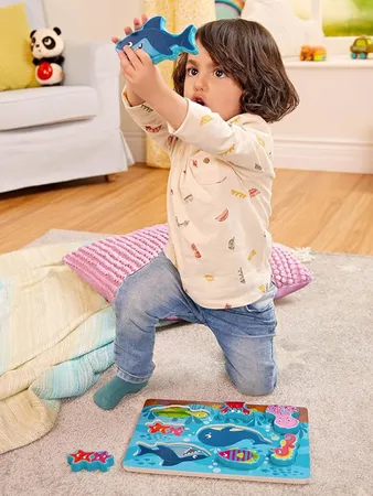 B. toys Wooden Chunky Puzzle