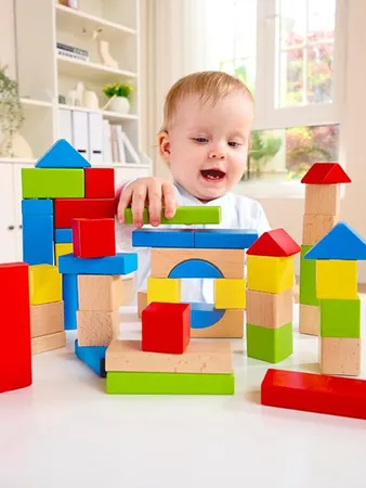 Hape Maple Wood Kids Building Blocks