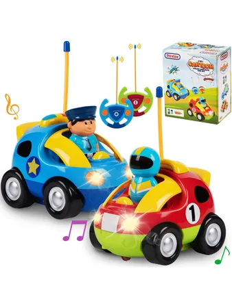 Prextex 2 Pack Cartoon Remote Control Cars
