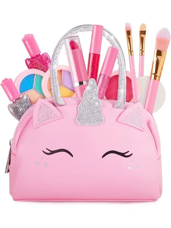 Sprinkles Toyz Kids Real Makeup Kit with Pink Unicorn Purse