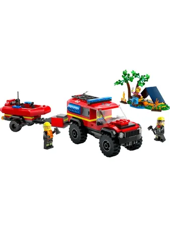 LEGO City 4x4 Fire Truck with Rescue Boat