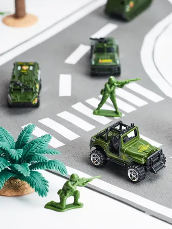 Military Soldier Battle Carrier Playset