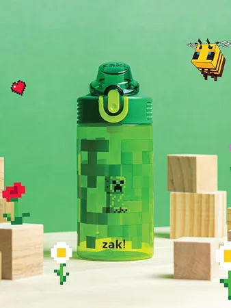 Zak Designs Minecraft Kids Water Bottle
