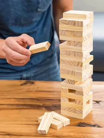 Wooden Tumble Blocks Stacking Game
