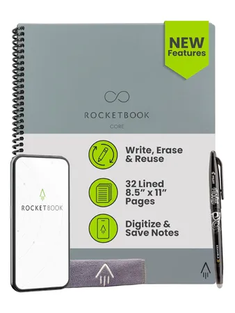 Rocketbook Reusable Spiral Smart Notebook