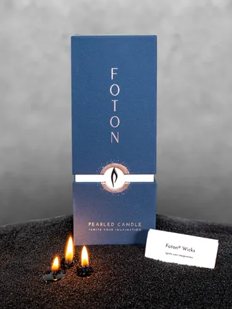 Foton Pearled Candle Misty Monte Sandalwood Jasmine Scented