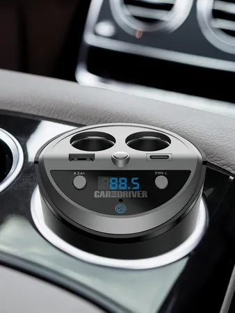Smart FM Transmitter Bluetooth Cup Holder
